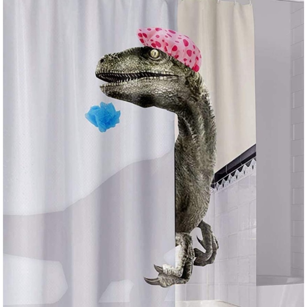 Dinosaur Shower Curtain New